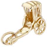Gold Plate Rickshaw Charm by Rembrandt Charms