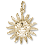 Gold Plate Sunburst Charm by Rembrandt Charms