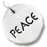Sterling Silver Peace Charm Tag by Rembrandt Charms