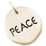 10K Gold Peace Charm Tag by Rembrandt Charms