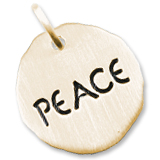 14K Gold Peace Charm Tag by Rembrandt Charms