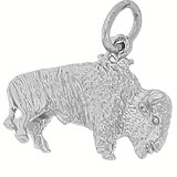 Rembrandt Buffalo Charm, Sterling Silver