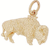 Rembrandt Buffalo Charm, Gold Plate