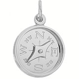 Sterling Silver Compass with Needle Charm by Rembrandt Charms
