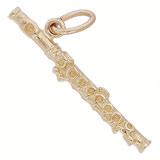 Gold Plate Piccolo Instrument Charm by Rembrandt Charms