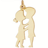 10K Gold Boy and Girl First Kiss Charm by Rembrandt Charms