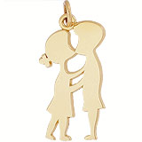 14k Gold Boy and Girl First Kiss Charm by Rembrandt Charms