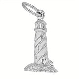 14K White Gold Peggy's Cove Lighthouse Charm by Rembrandt Charms