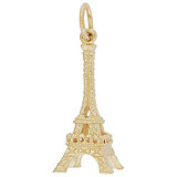 Gold Plate Medium Eiffel Tower Charm by Rembrandt Charms