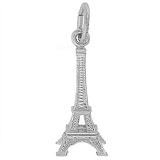 14K White Gold Small Eiffel Tower Accent Charm by Rembrandt Charms