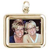 Gold Plated Rectangle PhotoArt® Charm by Rembrandt Charms