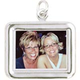 14K White Gold Rectangle PhotoArt® Charm by Rembrandt Charms