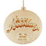 10K Gold Anniversary Disc Charm by Rembrandt Charms