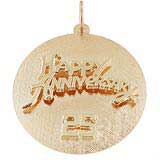 14k Gold Anniversary Disc Charm by Rembrandt Charms
