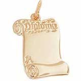 Rembrandt Diploma Charm, Gold Plate