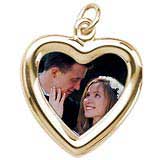 Gold Plated Small Heart PhotoArt® Charm by Rembrandt Charms
