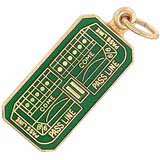 10K Gold Craps Table Charm by Rembrandt Charms
