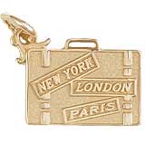 10k Gold Suitcase Charm by Rembrandt Charms