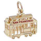 14k Gold San Francisco Cable Car by Rembrandt Charms