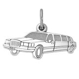 14K White Gold Flat Limousine Charm by Rembrandt Charms