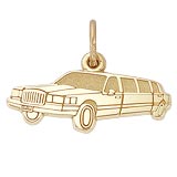 10K Gold Flat Limousine Charm by Rembrandt Charms