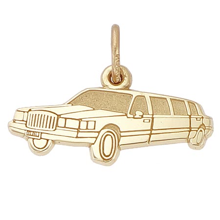 10K Gold Flat Limousine Charm by Rembrandt Charms 10K Gold Flat Limousine Charm by Rembrandt Charms