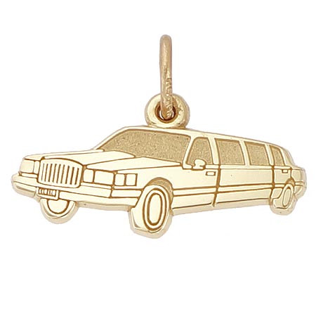 14K Gold Flat Limousine Charm by Rembrandt Charms