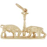 10K Gold Bull and Bear Charm by Rembrandt Charms