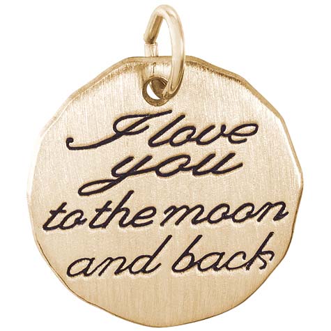 14K Gold I love you to the moon Charm by Rembrandt Charms 14K Gold I love you to the moon Charm by Rembrandt Charms