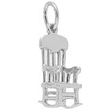 14K White Gold Rocking Chair Charm by Rembrandt Charms