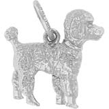Rembrandt Small Poodle Dog Charm, 14K White Gold