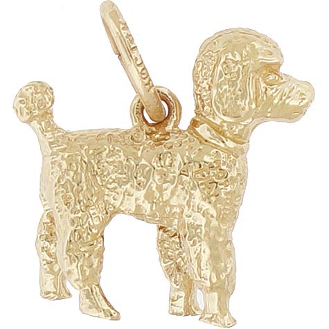 Gold Plate Small Poodle Dog Charm by Rembrandt Charms Gold Plate Small Poodle Dog Charm by Rembrandt Charms