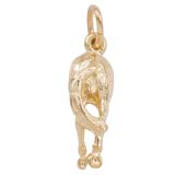 Rembrandt Horses Behind Charm, 14K Yellow Gold