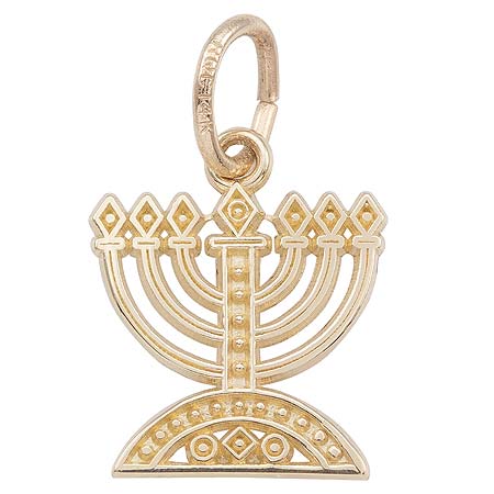 Gold Plate Menorah Charm by Rembrandt Charms Gold Plate Menorah Charm by Rembrandt Charms