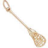 Rembrandt Lacrosse Stick Charm, 10k Gold