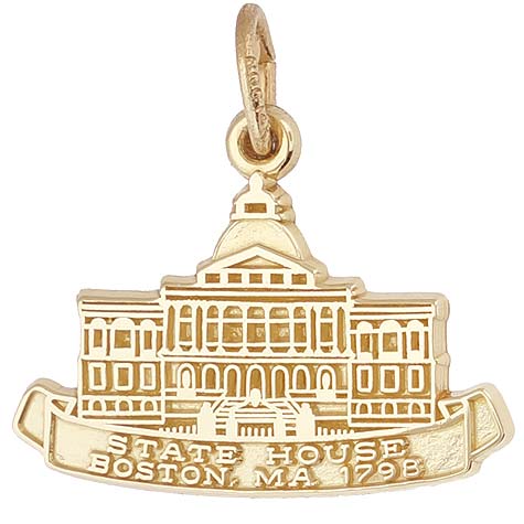 14K Gold Boston State House Charm by Rembrandt Charms