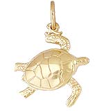 Gold Plate Turtle Charm by Rembrandt Charms