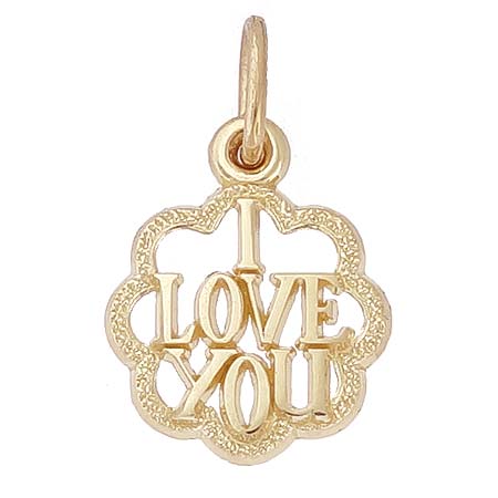 Gold Plate I Love You Charm by Rembrandt Charms