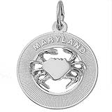 14K White Gold Maryland Crab Charm by Rembrandt Charms