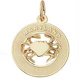14K Gold Maryland Crab Charm by Rembrandt Charms