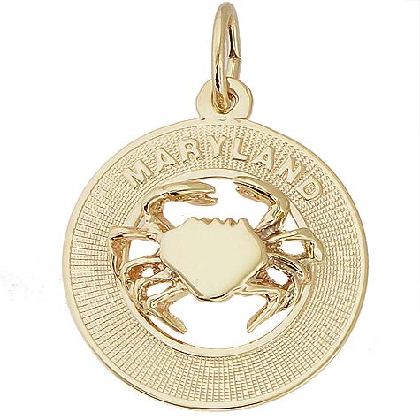 14K Gold Maryland Crab Charm by Rembrandt Charms
