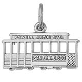 Sterling Silver San Francisco Cable Car Charm by Rembrandt Charms