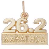 Gold Plated 26.2 Marathon Charm by Rembrandt Charms