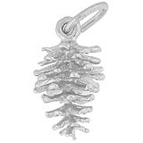 14K White Gold Pine Cone Charm by Rembrandt Charms