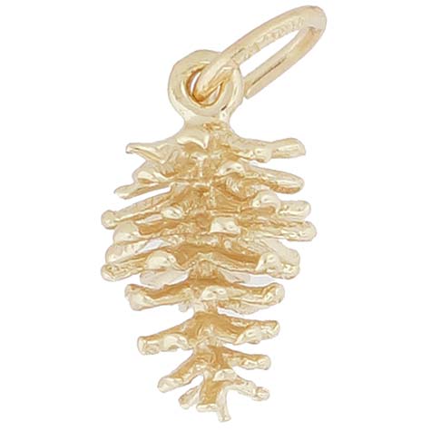 14K Gold Pine Cone Charm by Rembrandt Charms 14K Gold Pine Cone Charm by Rembrandt Charms