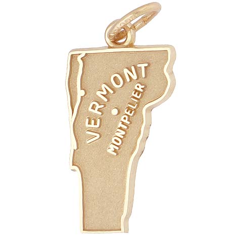 Gold Plated Montpelier, Vermont Charm by Rembrandt Charms