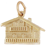 10K Gold Swiss Chalet Charm by Rembrandt Charms