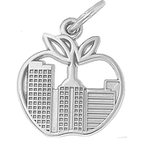 14K White Gold New York Skyline Charm by Rembrandt Charms