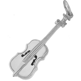14k White Gold Cello Charm by Rembrandt Charms