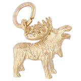 10K Gold Moose Charm by Rembrandt Charms